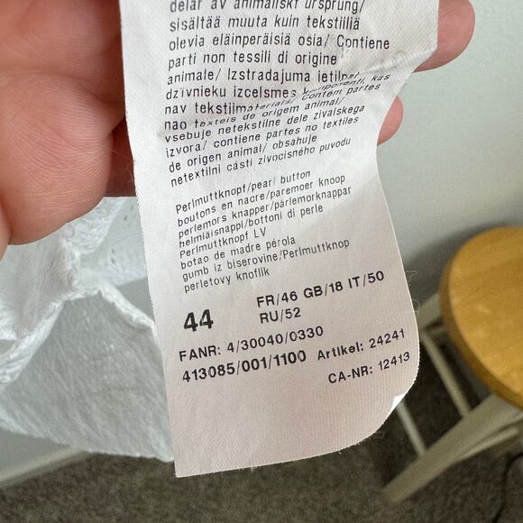 Basler White Cotton Eyelet Top - Picture 6 of 7